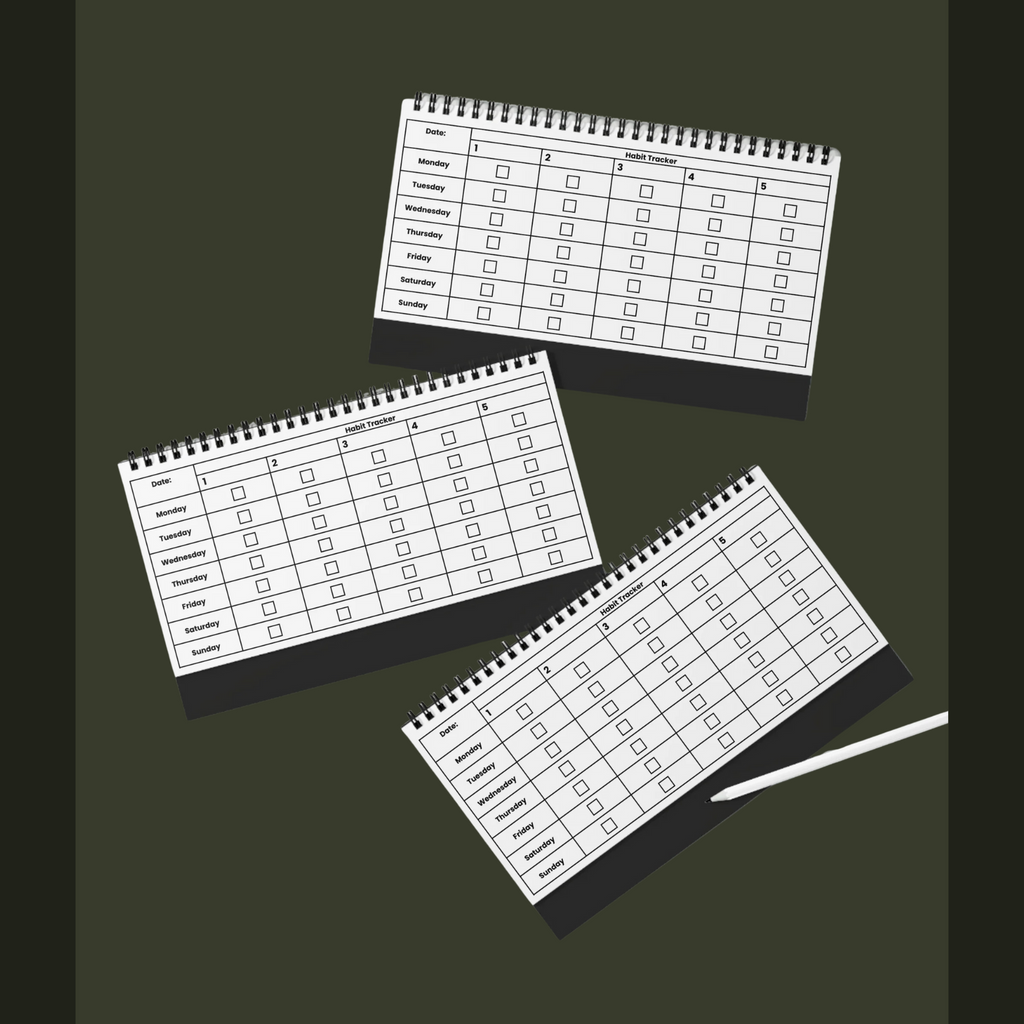 Minimalist Habit Tracker-3 Month-5 Habit Spaces